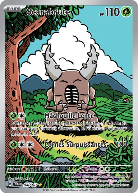 Carte pokémon Scarabrute 168/167 Mascarade Crépusculaire