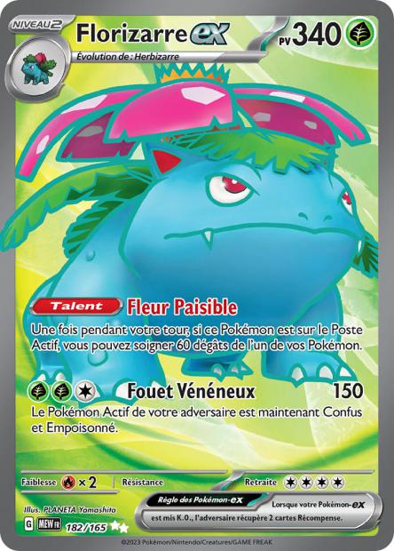 Carte pokémon Florizarre ex FA 182/165 151