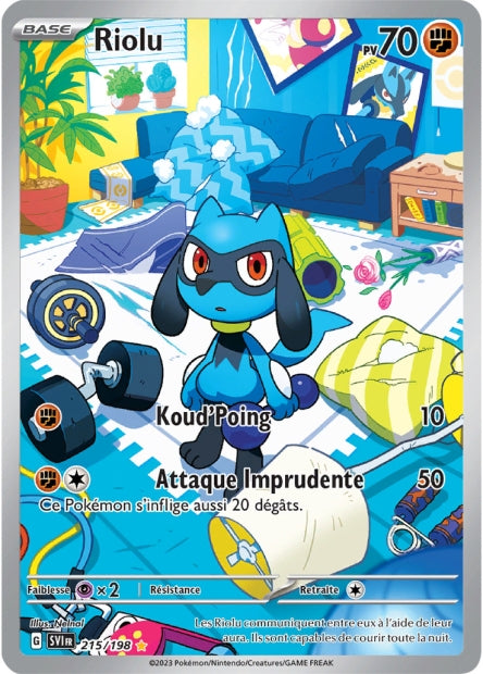 Carte pokémon Riolu 215/198 Écarlate et Violet
