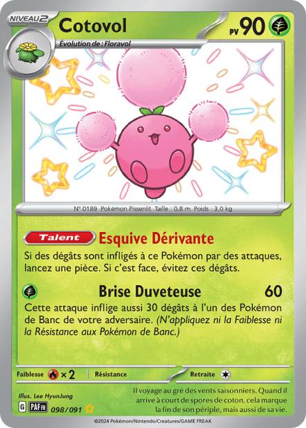 Carte Pokémon Cotovol 98/91 Destinées de paldea