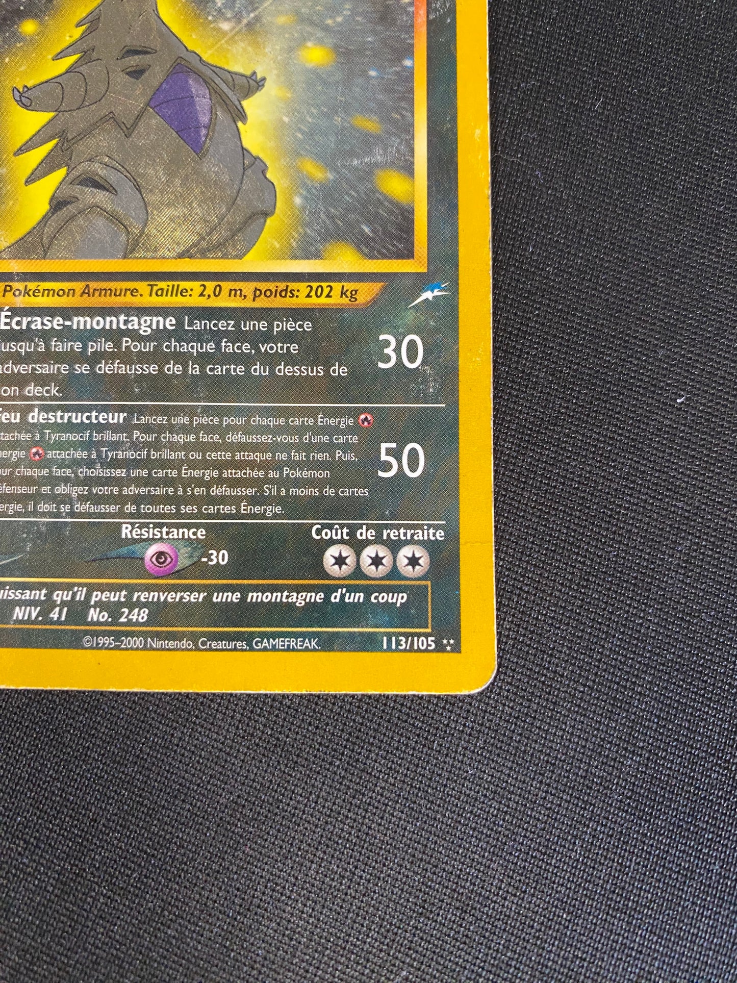 Carte Pokémon Tyranocif Brillant 113/105 Néo destiny