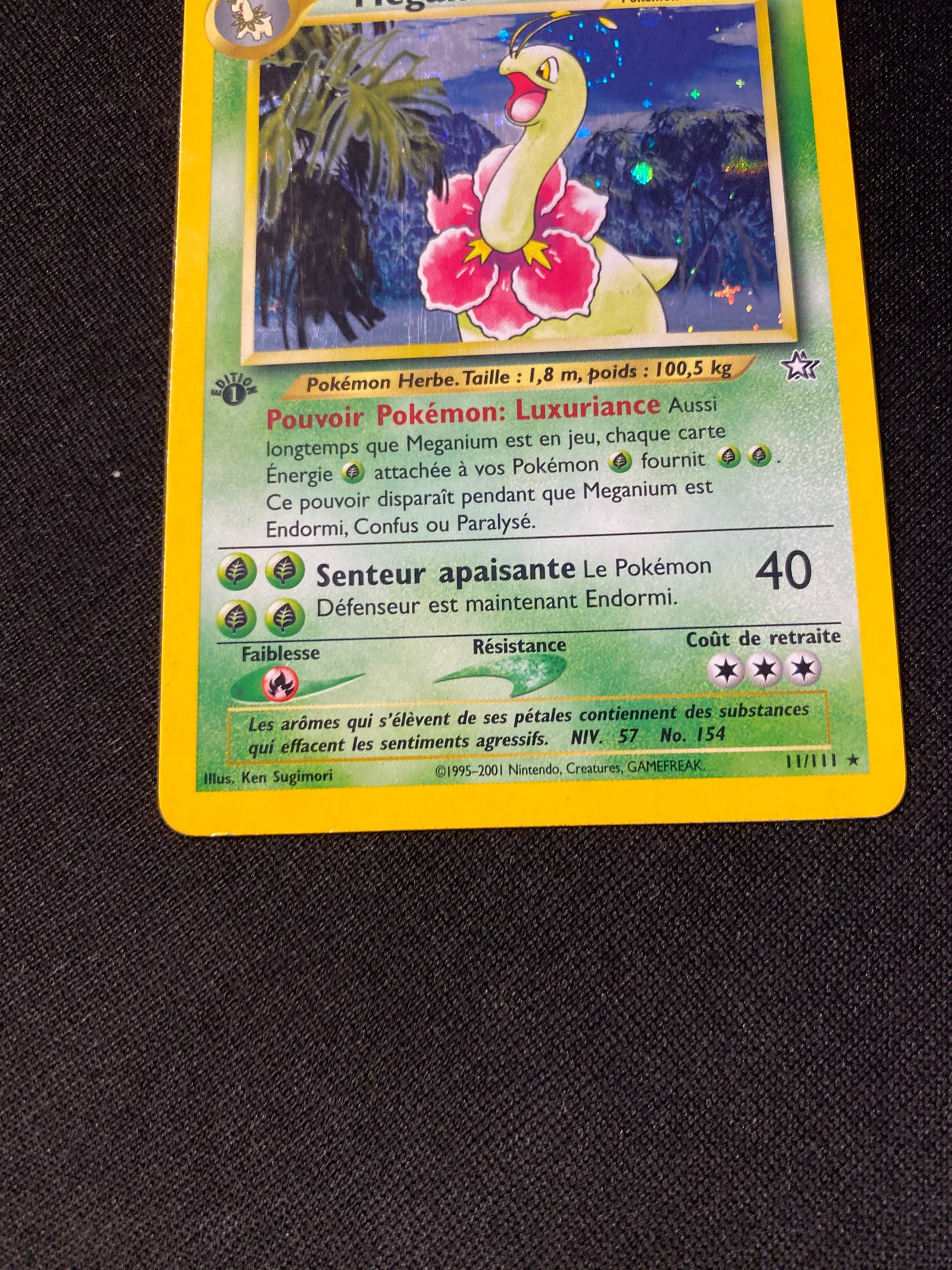 Carte Pokémon Meganium ED1 11/111 Néo genesis