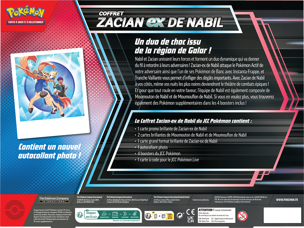 Coffret ex Mars Zacian-ex de Nabil