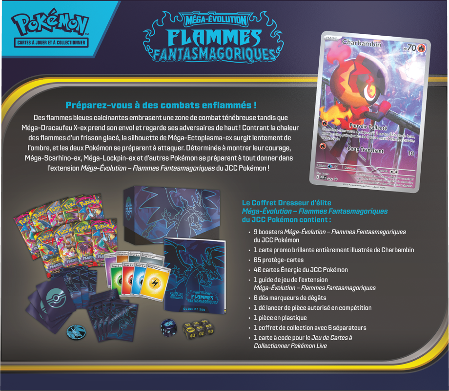 Coffret Pokémon Dresseur d'élite - ME02 - FLAMMES PHANTASTIQUE