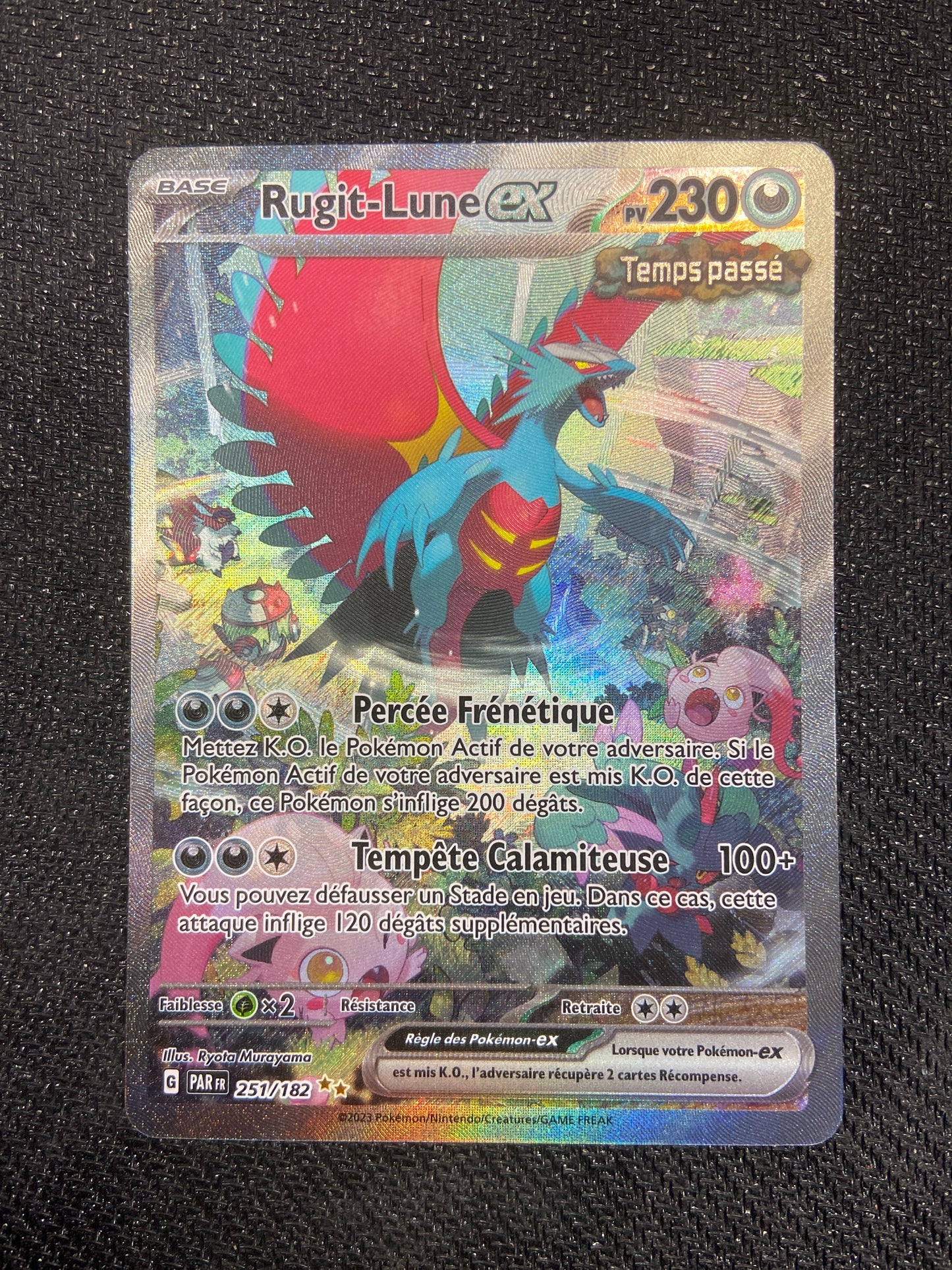 Carte pokémon Rugit Lune Ex Alt 251/182 Faille paradoxe