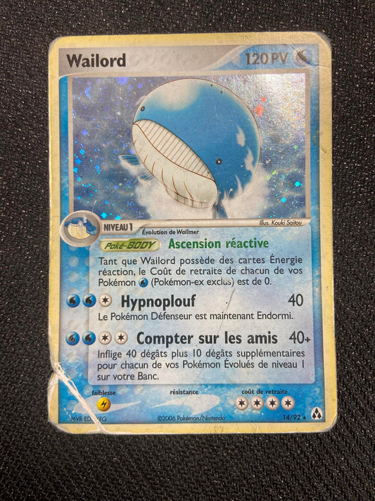 Carte Pokémon Wailord 14/92 EX : Créateurs de Légendes