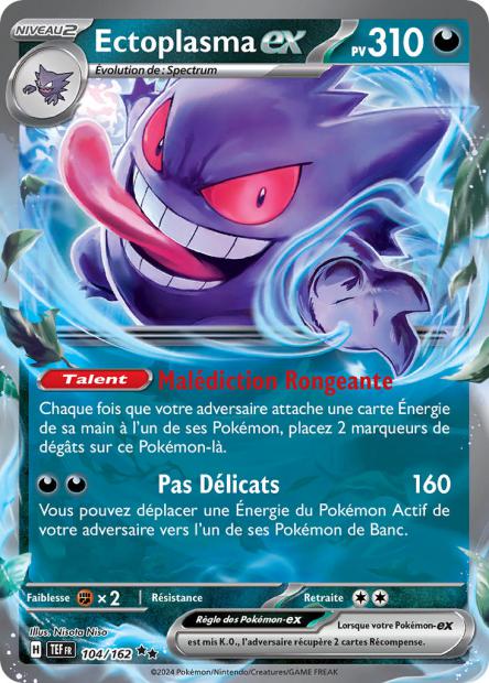 Carte pokémon Ectoplasma ex 104/162 Force temporelle