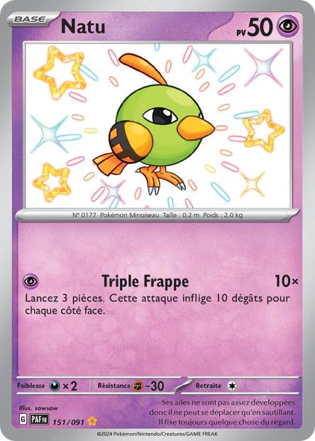 Carte Pokémon Natu 151/91 Destinées de paldea