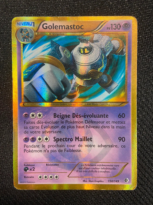 Carte Pokémon Golemastoc 150/149 gold frontieres franchies