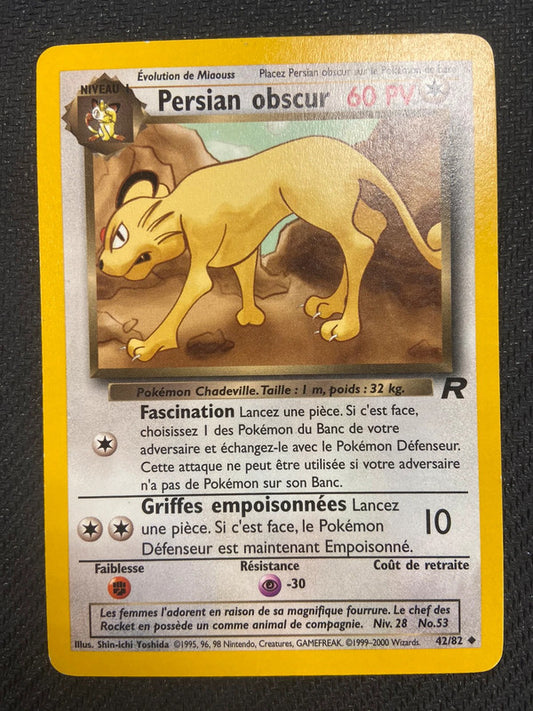 Carte Pokémon Persian Obscur 42/82 Team Rocket