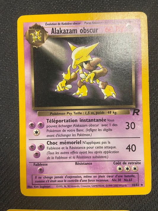 Carte Pokémon Alakazam obscur 18/82 Team Rocket