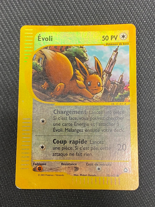 Carte Pokémon Evoli 75/147 reverse Wizard Aquapolis