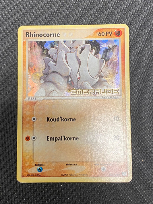 Carte Pokémon Rhinocorne 62/106 reverse ex émeraude