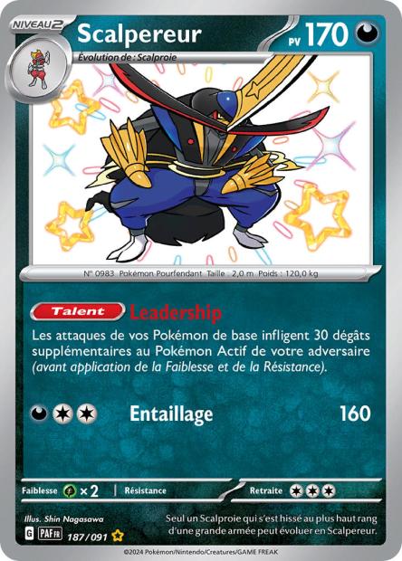 Carte Pokémon Scalpereur 187/91 Destinées de paldea