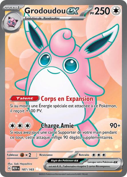 Carte pokémon Grodoudou ex FA 187/165 151
