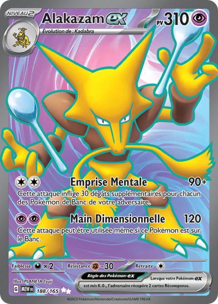 Carte pokémon Alakazam Ex FA 188/165 151