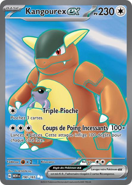 Carte pokémon Kangourex Ex FA 189/165 151