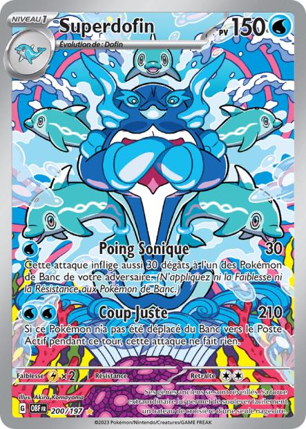 Carte pokémon Superdofin 200/197 Flammes Obsidiennes