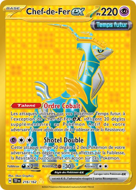 Carte pokémon Chef-de-Fer ex 216/162 Force Temporelle