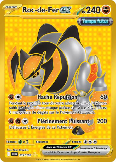 Carte pokémon Roc-de-Fer ex 217/162 Force Temporelle