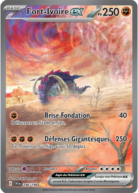 Carte pokémon Fort-Ivoire ex 246/198 Écarlate et Violet