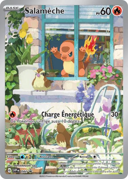 Carte pokémon Salamèche SVP FR 044 Scéllé