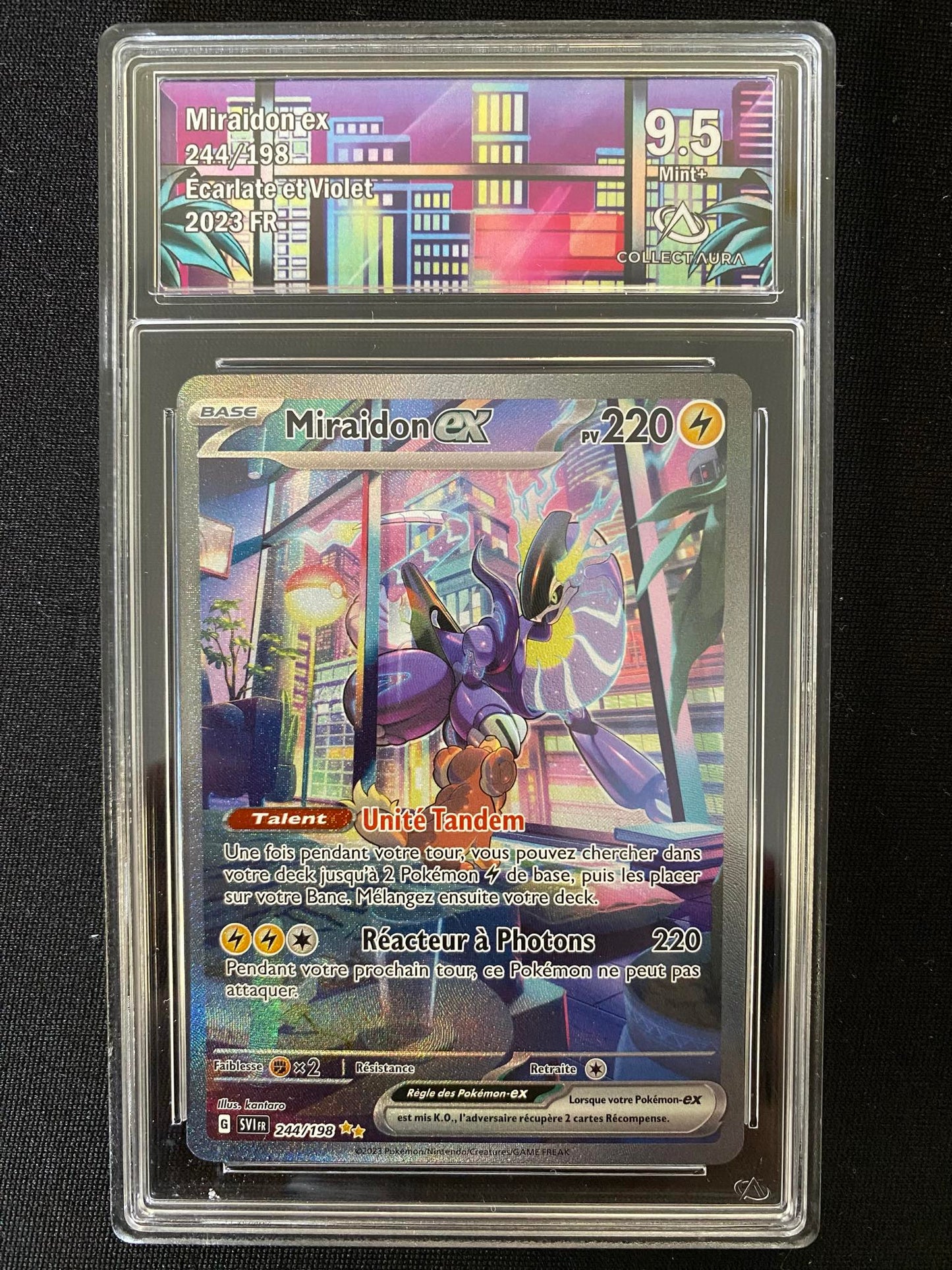 Carte Pokémon Miraidon ex ALT 244/198 Ecarlate et violet Collect Aura 9.5