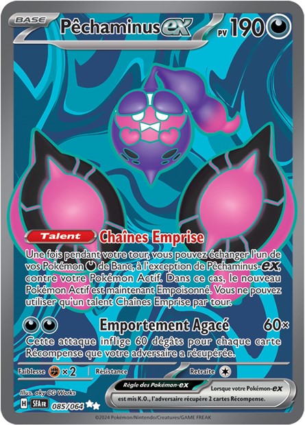 Carte pokémon Pêchaminus ex 85/64 Fable Nébuleuse