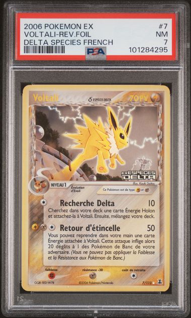 Carte Pokémon Voltali Espèces delta 7/113 PSA 7