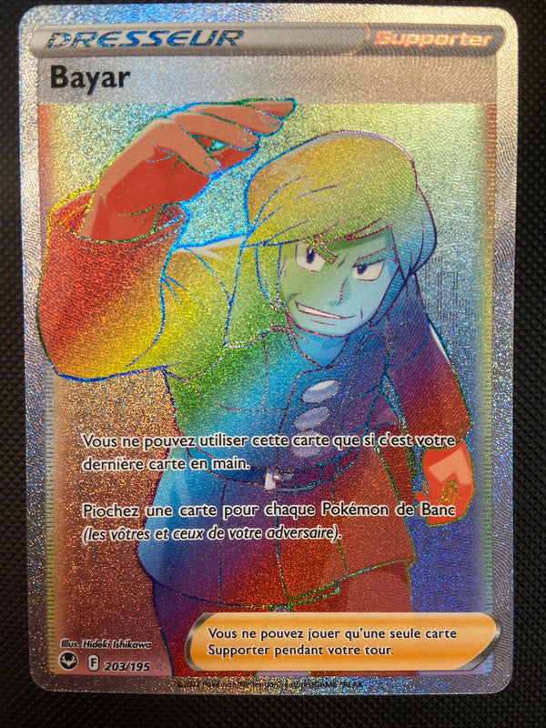 Carte Pokémon Bayar Rainbow 203/195 Tempête argentée