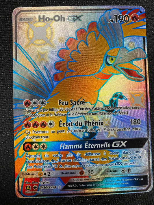 Carte Pokémon Ho-oh GX FA shiny SV50/SV94 Destinées Occultes