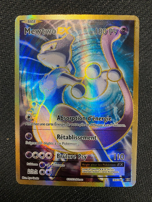 Carte Pokémon Mewtwo EX Gold 103/108 xy évolutions