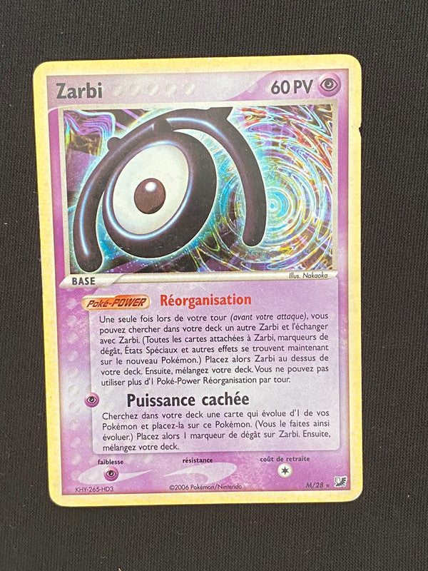 Carte Pokémon Zarbi holo M/115 Ex Forces Cachées