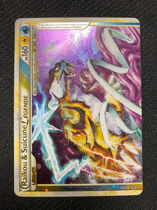 Carte pokémon Raikou & Suicune Legende 92/95 HGSS dechainement