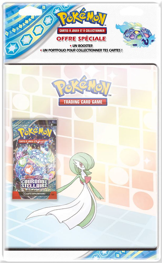 Classeur Portfolio Gardevoir + 1 Booster EV07 Couronne stelaire