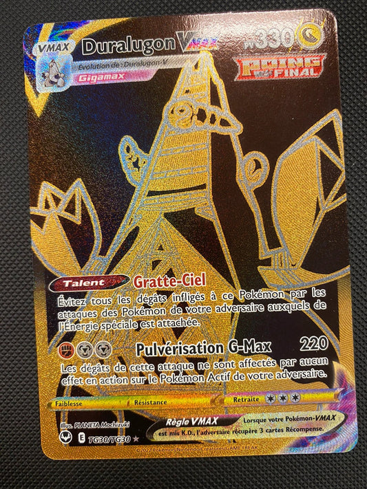 Carte Pokémon Duralugon Vmax Gold Black TG30/TG30 Tempête argentée