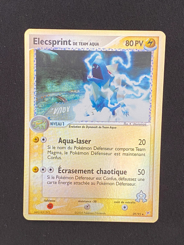 Carte Pokémon Elecsprint de team aqua Reverse 29/95 Ex Team Magma VS Team Aqua