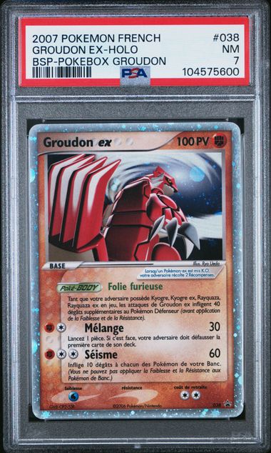 Carte Pokémon Groudon ex Promo 038 PSA 7