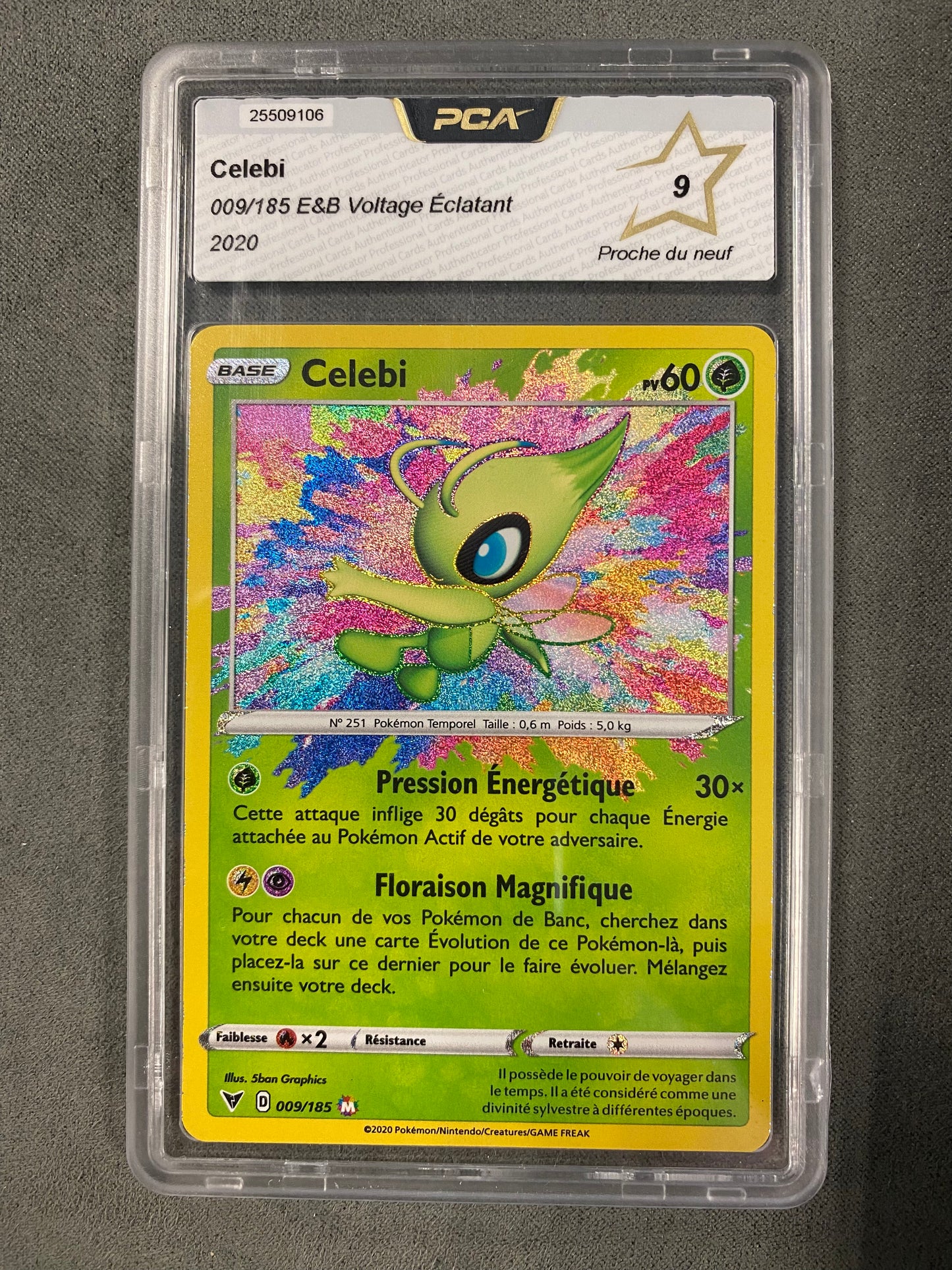 Carte Pokémon Celebi Amazing 009/185 Voltage éclatant PCA 9