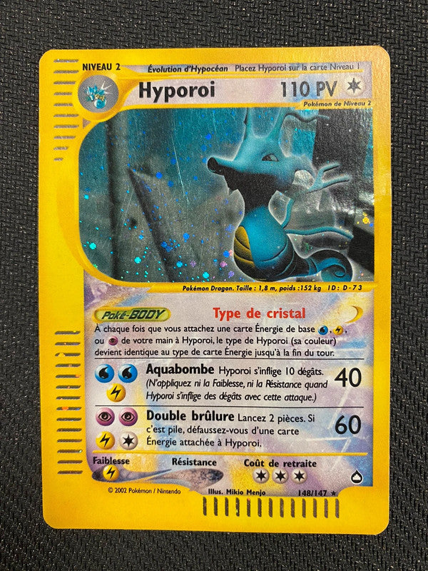 Carte Pokémon Hyporoi Holo crystal 148/147 Aquapolis