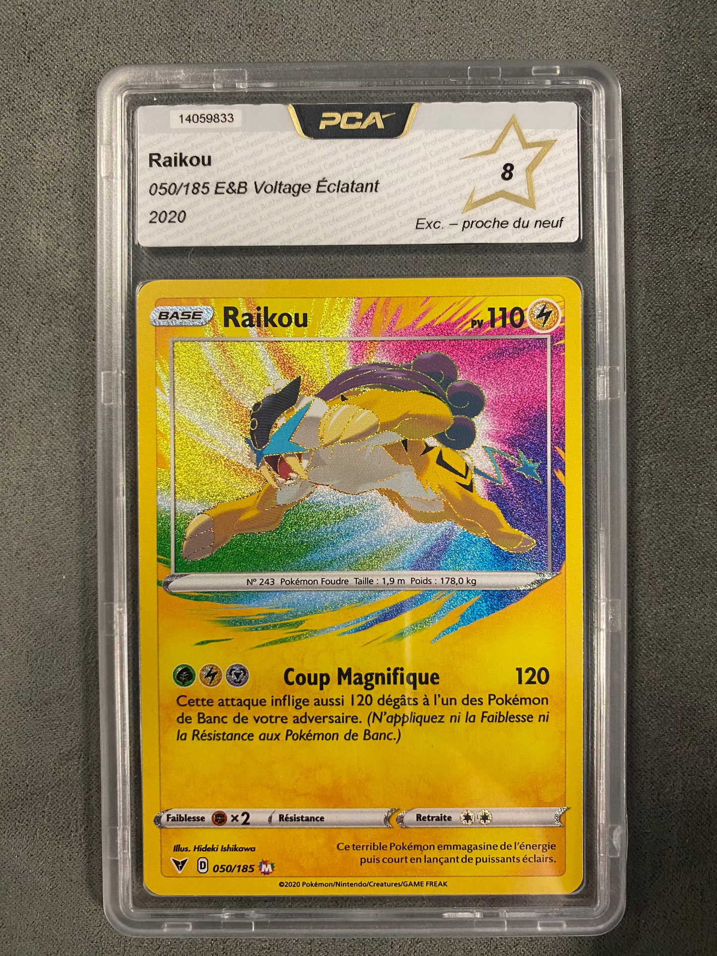 Carte Pokémon Raikou Amazing 050/185 Voltage éclatant PCA 8