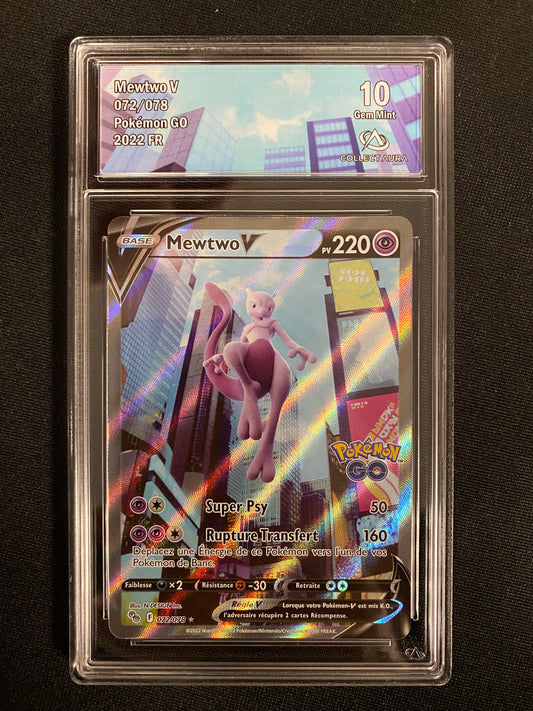 Carte Pokémon Mewtwo V ALT 072/078 Pokémon Go Collect Aura 10