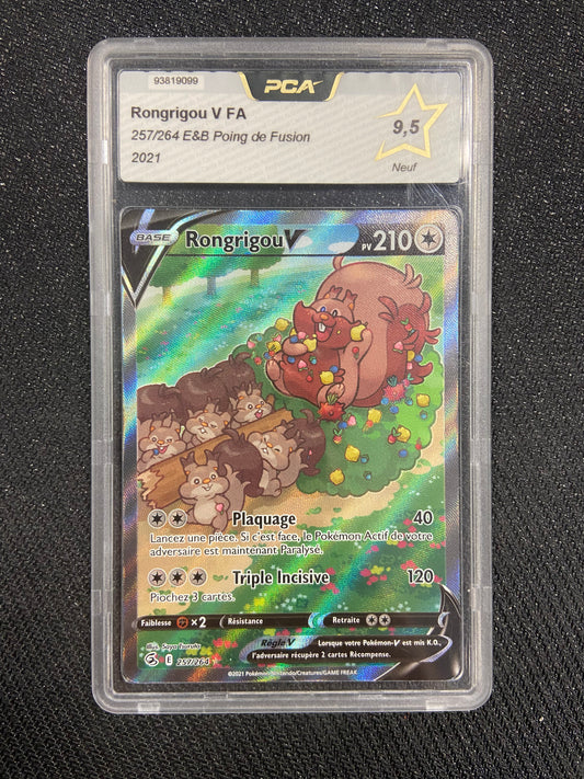 Carte Pokémon Rongrigou V Alt 257/264 PCA 9.5 Poings de fusion