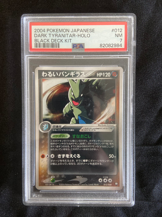 Carte Pokémon Dark Tyranitar Holo 012/020 Black Deck Kit PSA 7