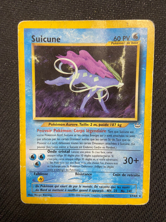Carte Pokémon Suicune 27/64 Néo révelation