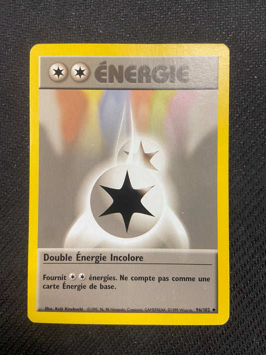 Carte Pokémon Double énergie incolore 96/102 Set de base