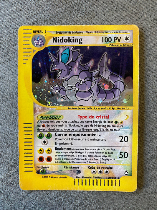 Carte Pokémon Nidoking Holo crystal 150/147 Aquapolis