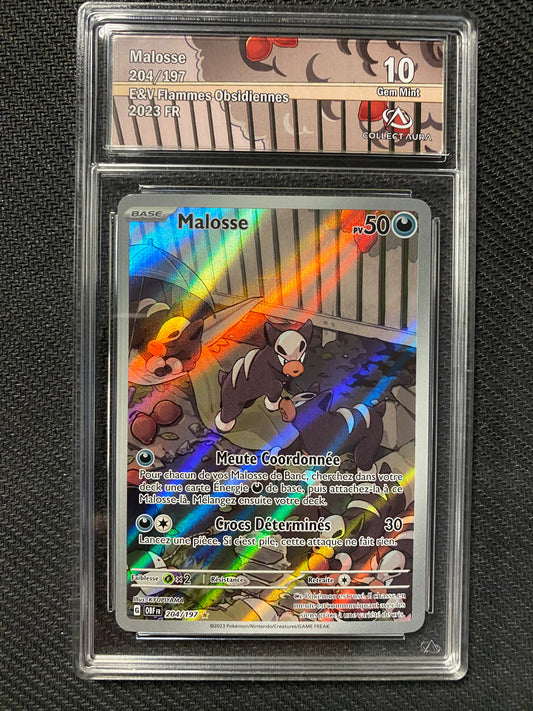 Carte Pokémon Malosse 204/197 Flammes Obsidiennes Collect Aura 10