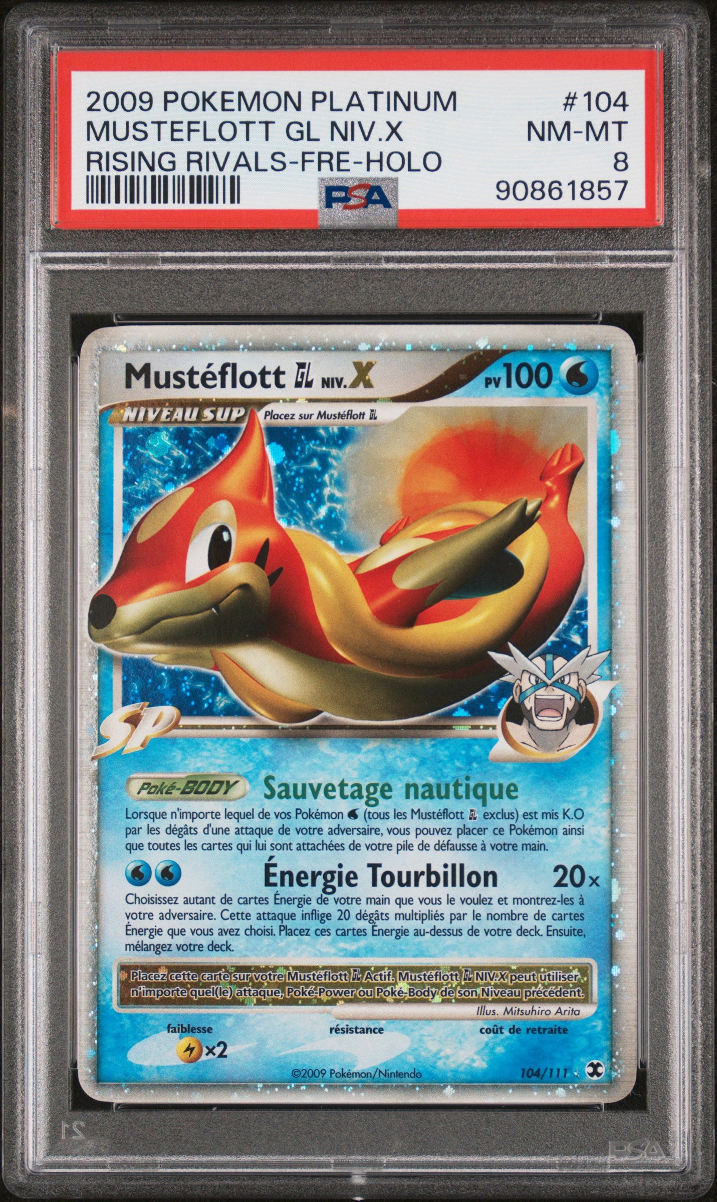 Carte Pokémon Musteflott GL Niv.X 104/111 Rivaux émergeant PSA8