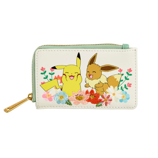 Pokemon Loungefly Portefeuille Pikachu Et Evoli Floral